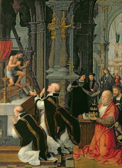 The Mass of St. Gregory by Adriaen Isenbrandt or Isenbrant